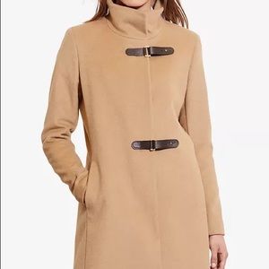 🌎 Ralph Lauren Camel Buckle-Front Coat